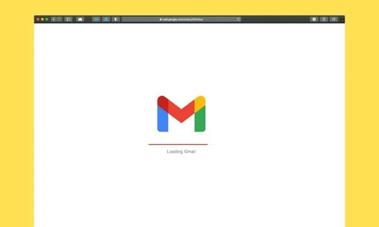 Gmail loading logo on white background